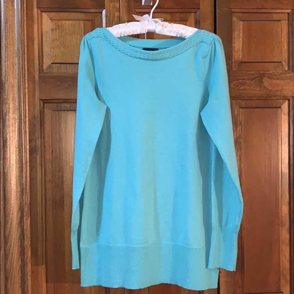 The Limited Size L Turquoise Tunic Sweater